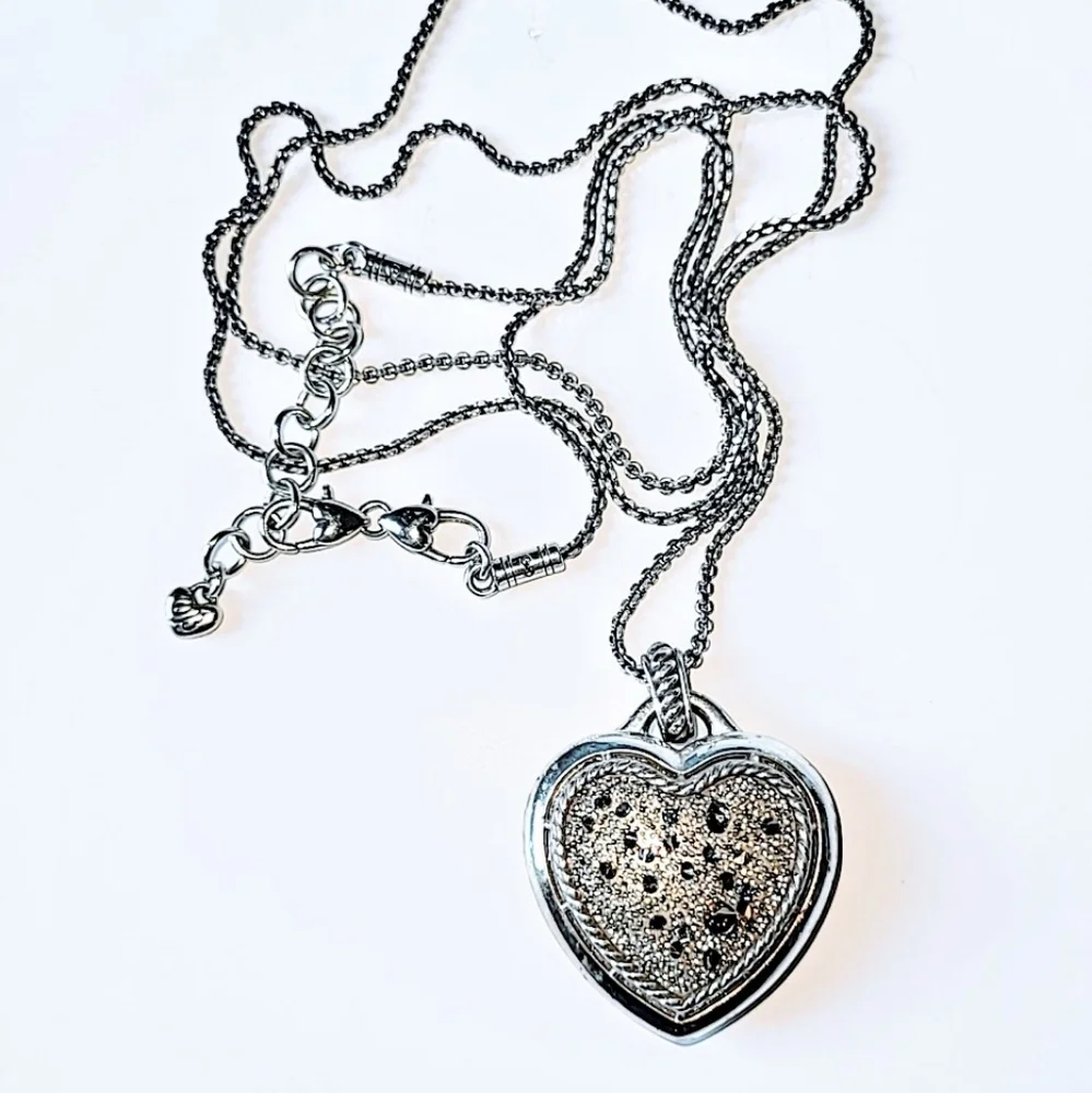 Brighton CRYSTAL ROCKS HEART LOCKET - LIFE IS A JOURNEY - 34